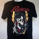 Poison Rock Band T Shirt Mens Large Snake Skull Lightning Bolt Logo
