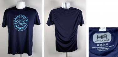 HA Athletics Sun Protective Hang Loose Shaka Brah T Shirt Mens Medium Blue