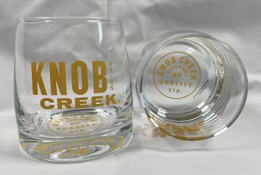 2 Knob Creek Bourbon Whiskey Clermont Kentucky Cocktail Glasses 10 oz