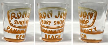 Ron Jon Surf Shop Panama City Beach Shot Glass 1 oz Orange Logo
