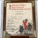Johnnie Walker Scotch International Hole in One Award Framed Golf Digest 9 x 11