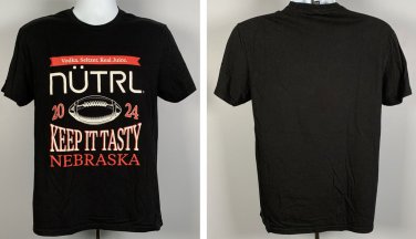 NUTRL Vodka Seltzer Real Juice Keep it Tasty Nebraska Football T Shirt Men Small