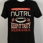 NUTRL Vodka Seltzer Real Juice Keep it Tasty Nebraska Football T Shirt Men Small