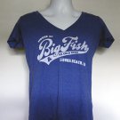 House of Big Fish & Ice Cold Beer Laguna Beach CA V Neck T Shirt Womens Large