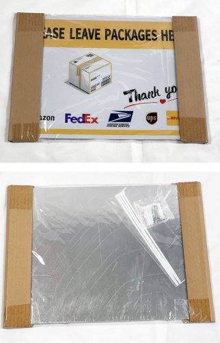 Delivery Instructions Leave Packages Here Sign Metal USPS FedEx Amazon UPS DHL