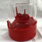 Makers Mark Bourbon Whisky Rocks Glase Etched Red Wax 8 oz Logo Covered