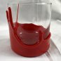 Makers Mark Bourbon Whisky Rocks Glase Etched Red Wax 8 oz Logo Covered