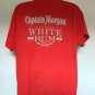 Captain Morgan White Rum T Shirt Mens XL Red Jolly Roger Logo Skull Sword