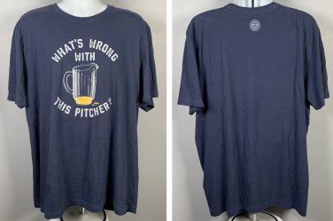 Life is Good What's Wrong with This Pitcher Beer Logo T shirt Mens XXL Cotton
