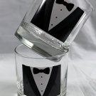 2 Canadian Club Whisky Rocks Glasses 6 oz Suit & Tie Logo