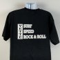 Chevy Corvette Vette Surf Speed Rock & Roll T Shirt Mens XL Black