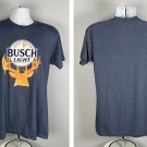Busch Light Beer Neon Deer Logo T Shirt Mens Medium 50/50