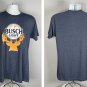 Busch Light Beer Neon Deer Logo T Shirt Mens Medium 50/50