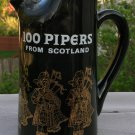100 Pipers for Scotland Blended Scotch Whisky Ceramic Pitcher Seagram 20 oz