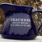 Teachers Scotch Whisky Class of it's Own Ceramic Pitcher Blue Gold Rim 28 oz