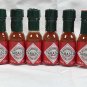 10 Mini Tabasco Original Pepper Sauce Real Glass Bottles 1/8 oz 3.7 ml