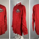 2011 Wrangler PBR Pro Bull Riding Embroidered Button Front Shirt Mens Large Red