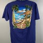 Ron Jon Surf Shop Living the Good Life T Shirt Mens Large Tropical Beach Scene