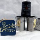 4 New TinCup American Whiskey Shot Glasses Silver Black Metal 2 oz 4 New TinCup American Whiskey Shot Glasses Silver Black Metal 2 oz