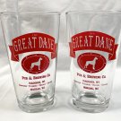 2 New Great Dane Pub & Brewing Co Beer Pint Glasses Wisconsin Beer 2 New Great Dane Pub & Brewing Co Beer Pint Glasses Wisconsin Beer