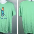 Life is Good Just Add Water Paddleboard Logo Crusher Lite T Shirt Mens XL Green