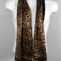 Talbots Leopard Animal Big Cat Silk Scarf Head Wrap 59" x8"