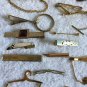 27 Tie Clips Clasps Bars Gold Tone Shovel Stones Plain Decorative Dove Scouts