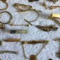27 Tie Clips Clasps Bars Gold Tone Shovel Stones Plain Decorative Dove Scouts