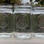 3 Slim Chickens Restaurant Mason Jar Cocktail Glasses 12 oz Embossed