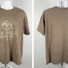 Bacardi Oakheart Rum Distressed Bat Logo T Shirt Mens XL Brown Cotton Bacardi Oakheart Rum Distressed Bat Logo T Shirt Mens XL Brown Cotton