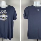 Life is Good Sun Sand & a Drink in my Hand T Shirt Womens XL Blue Life is Good Sun Sand & a Drink in my Hand T Shirt Womens XL Blue