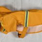 Dog Rain Jacket Medium Orange Reflective Strip Pocket Hooded
