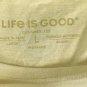 Life is Good Zero Tasking Crusher T Shirt Womens Large Dog Palm Trees Hammock
