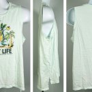Salt Life Live Salty Feet Up Anchor Down Tank Top Shirt Womens Large Green