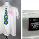 Screen Stars Best Happy Father's Day T Shirt Mens XL 50/50 Single Stitch