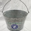 New Large Rolling Rock Beer Tub Of Rocks Man Cave Party Ice Bucket 15" x 10"