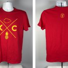 Hawaiian Bros Island Grill T Shirt Mens Medium KC Arrowhead Pineapple Logo Red