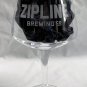Zipline Brewing Co Stemmed Pilsner Beer Glass 10 oz Etched Logo