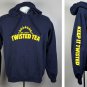 Twisted Tea Hard Iced Tea Keep it Twisted Pullover Hoodie Mens Small Blue 50/50