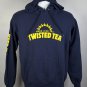 Twisted Tea Hard Iced Tea Keep it Twisted Pullover Hoodie Mens Small Blue 50/50