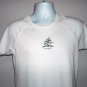 Life is Good Tech Golfer T Shirt Womens Large White 100% Polyester