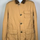 J Crew Flannel Lined Barn Jacket Coat Mens Medium Canvas Tan Pockets J Crew Flannel Lined Barn Jacket Coat Mens Medium Canvas Tan Pockets