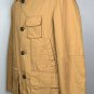 J Crew Flannel Lined Barn Jacket Coat Mens Medium Canvas Tan Pockets