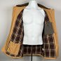 J Crew Flannel Lined Barn Jacket Coat Mens Medium Canvas Tan Pockets