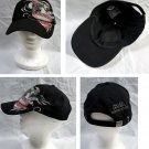 Harley Davidson Heart Roses Bling Logo Womens Baseball Hat Black Adjustable Harley Davidson Heart Roses Bling Logo Womens Baseball Hat Black Adjustable