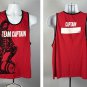 Captain Morgan Rum Team Captain Tank Top Shirt Mens XL Red Cotton