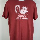 Life is Good Santa's Little Helper Beer Crusher T Shirt Mens Large Red Life is Good Santa's Little Helper Beer Crusher T Shirt Mens Large Red