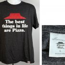 Pizza Hut The Best Things in Life are Pizza T Shirt Mens Large Cotton Poly Blend Pizza Hut The Best Things in Life are Pizza T Shirt Mens Large Cotton Poly Blend