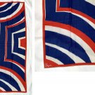 Vintage Vera Head Scarf Wrap Rectangular Red White Blue Design Vintage Vera Head Scarf Wrap Rectangular Red White Blue Design