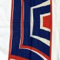 Vintage Vera Head Scarf Wrap Rectangular Red White Blue Design
